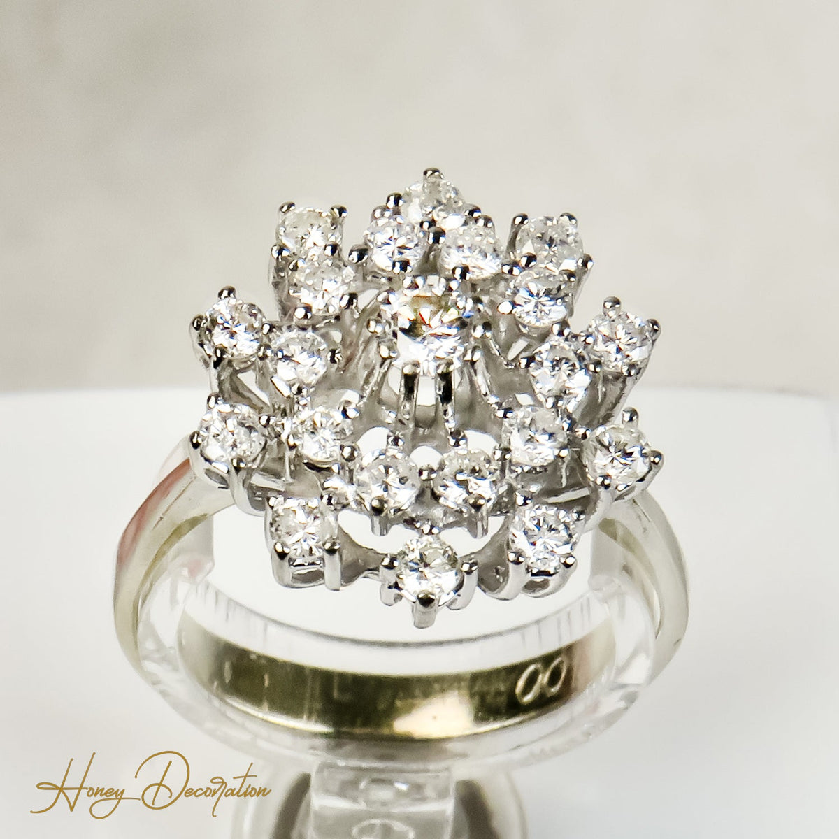 14 Karat Weißgoldring mit Brillanten – Puristischer Luxus - Honey Jewelry