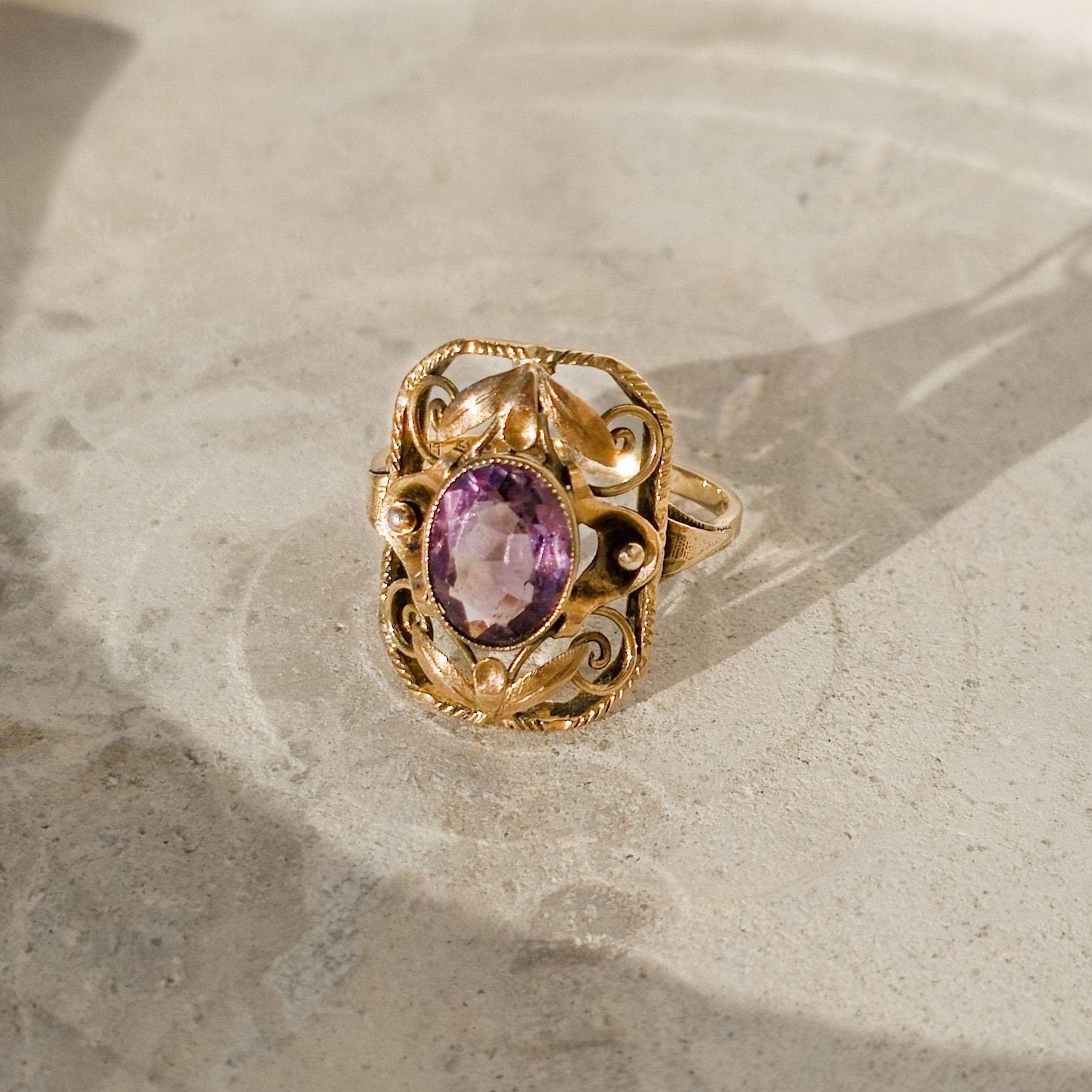 Jugendstil-Ring Amethyst
