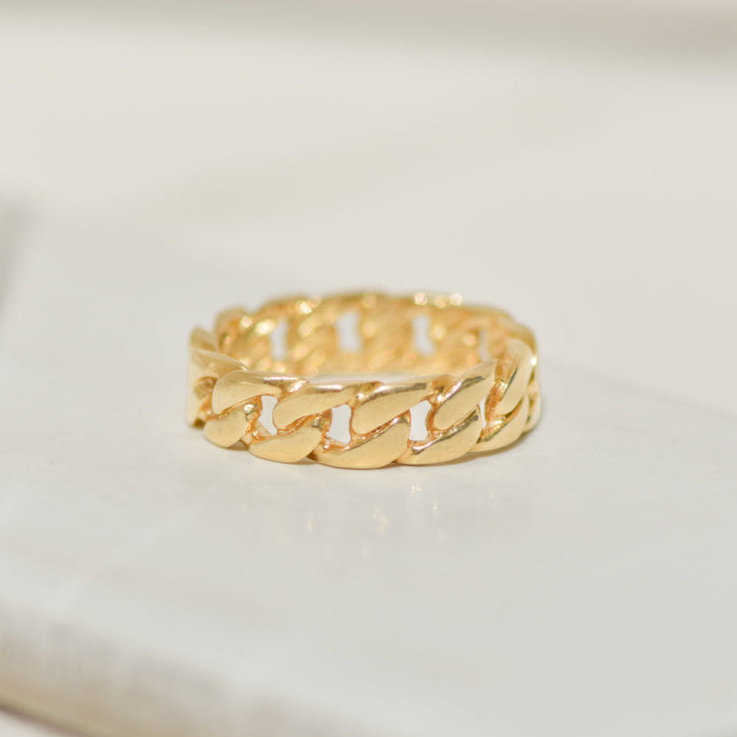 Bandring im Panzerkettendesign aus 18K Gold