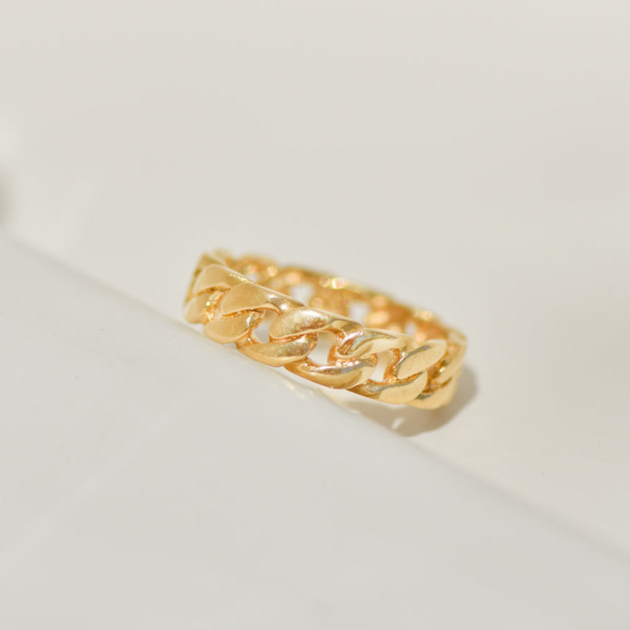 Bandring im Panzerkettendesign aus 18K Gold