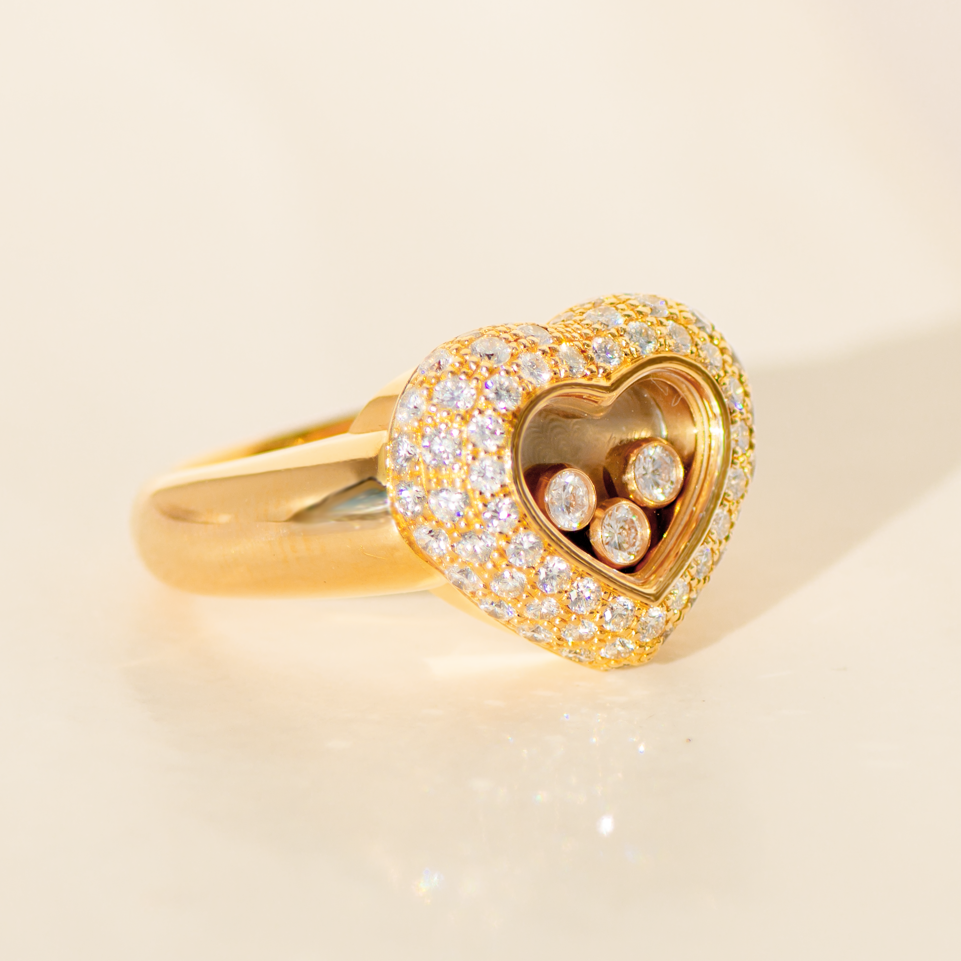 Chopard „Happy Diamonds“ Ring aus 18 Karat Gelbgold | 1,07 ct Diamanten
