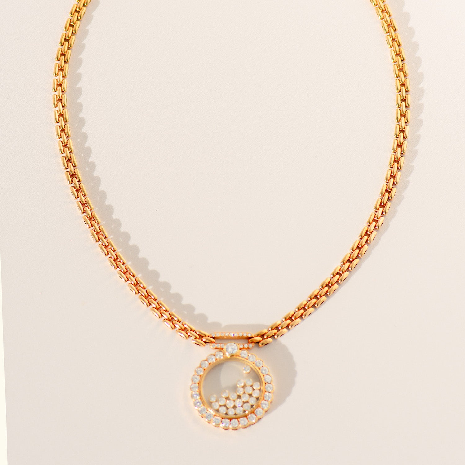 Chopard Einzelanfertigung „Happy Diamonds“ Collier | 18 Karat Gold | 3,0 ct Diamanten