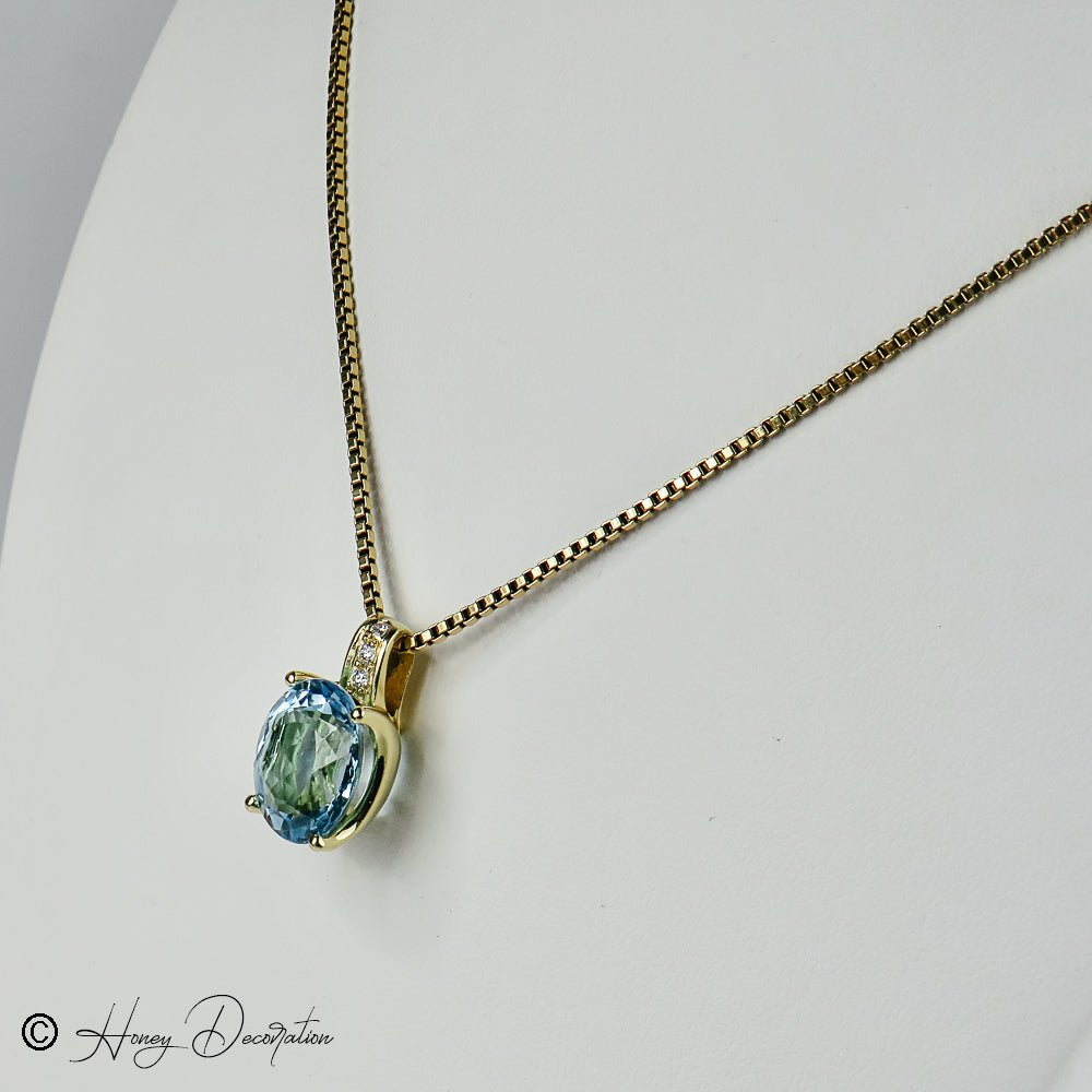 Anhänger aus 750 Gold mit Topas - Honey Jewelry
