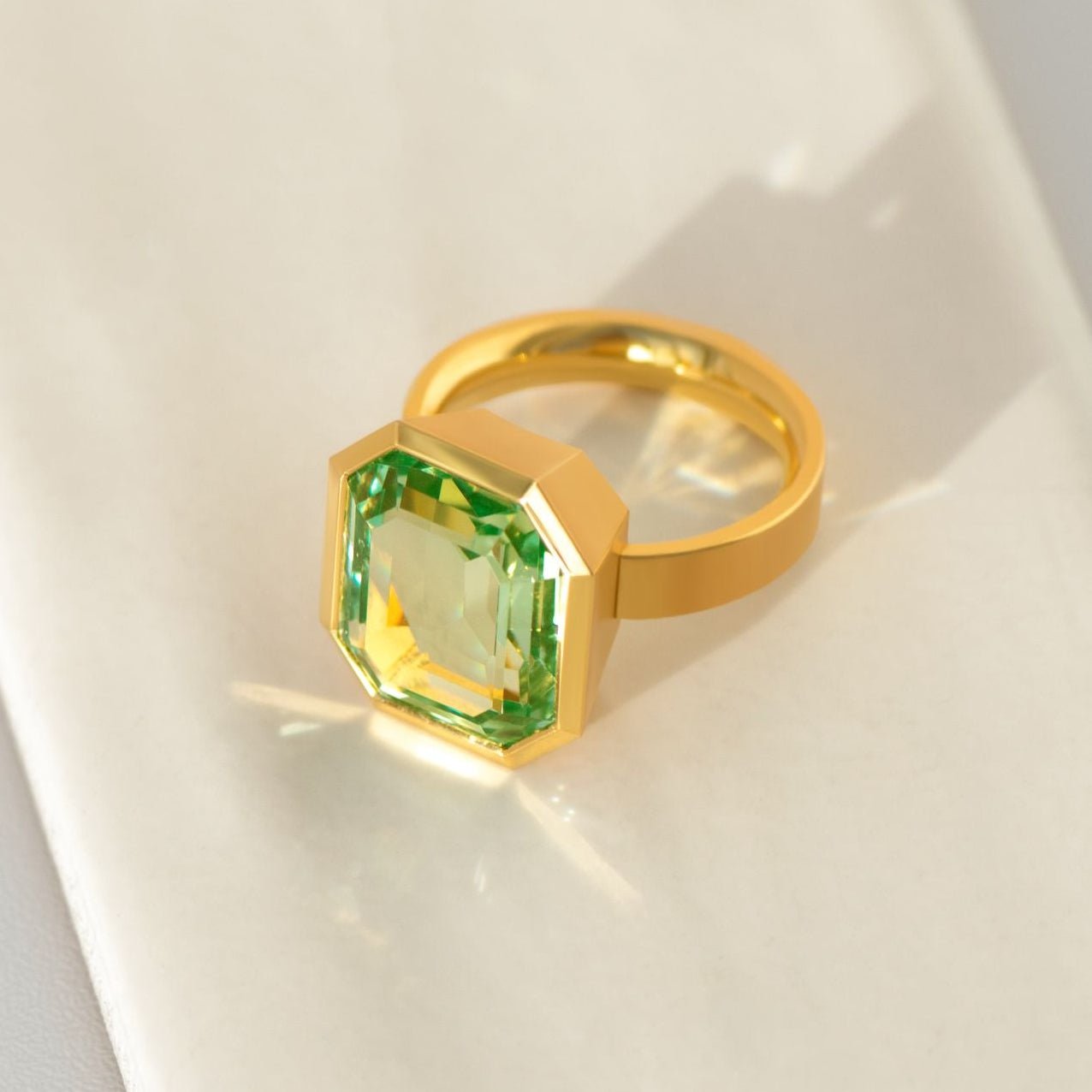 Beryll-Ring – 13 ct Beryll – 750er Gelbgold - Honey Jewelry