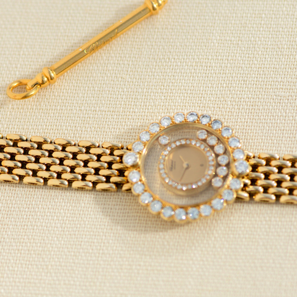 Chopard Happy Diamonds Damenuhr in 18k Gelbgold - Honey Jewelry
