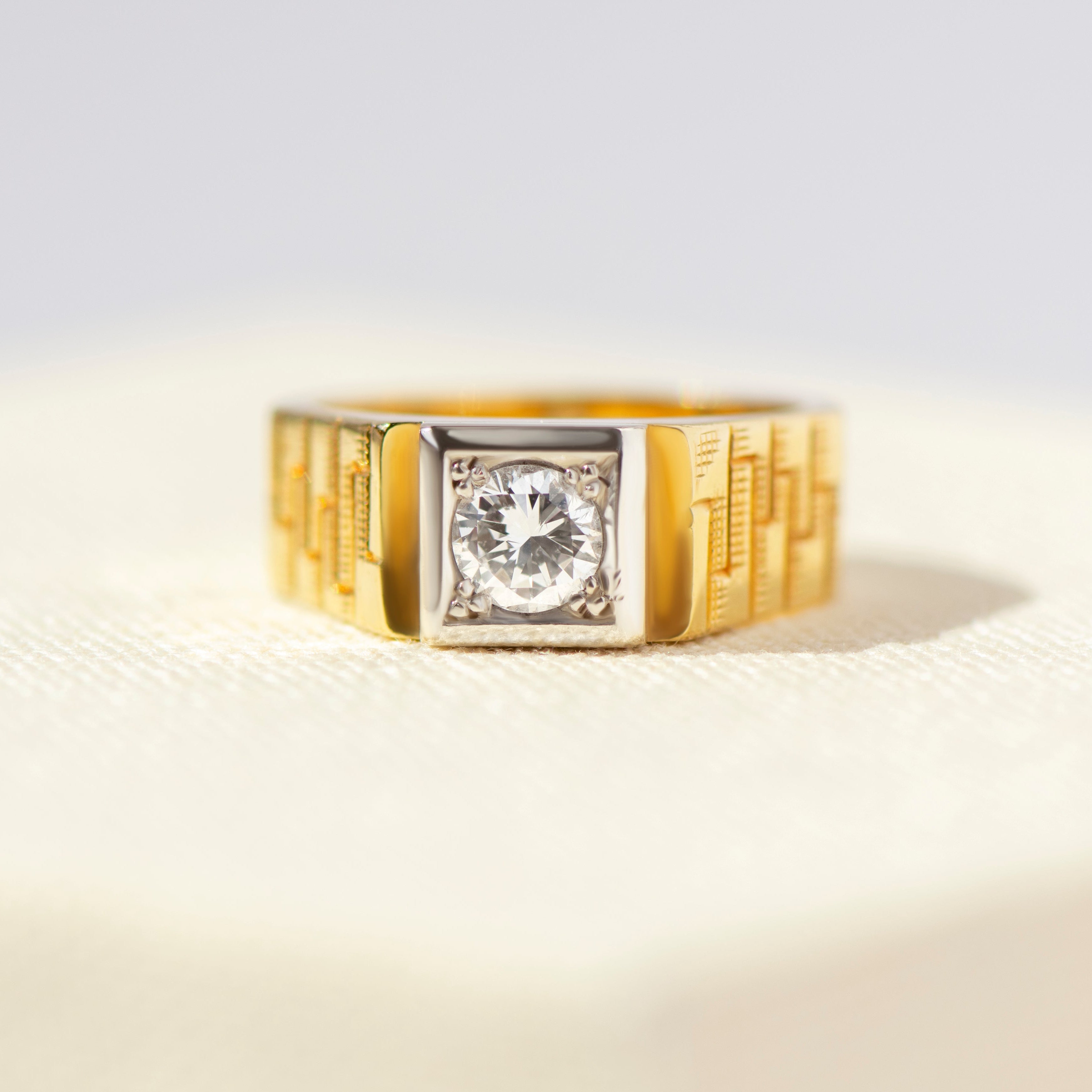 Solitär-Ring – 0,49 ct Diamant – 585er Gelbgold
