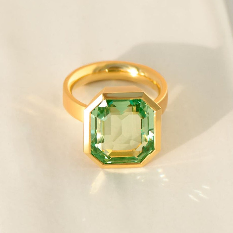 Beryll-Ring – 13 ct Beryll – 750er Gelbgold
