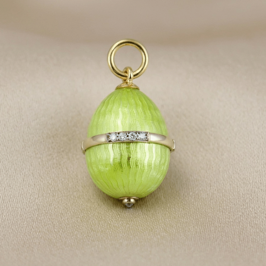 Emaillierter Vintage-Ei Anhänger aus 14K Gold - Honey Jewelry