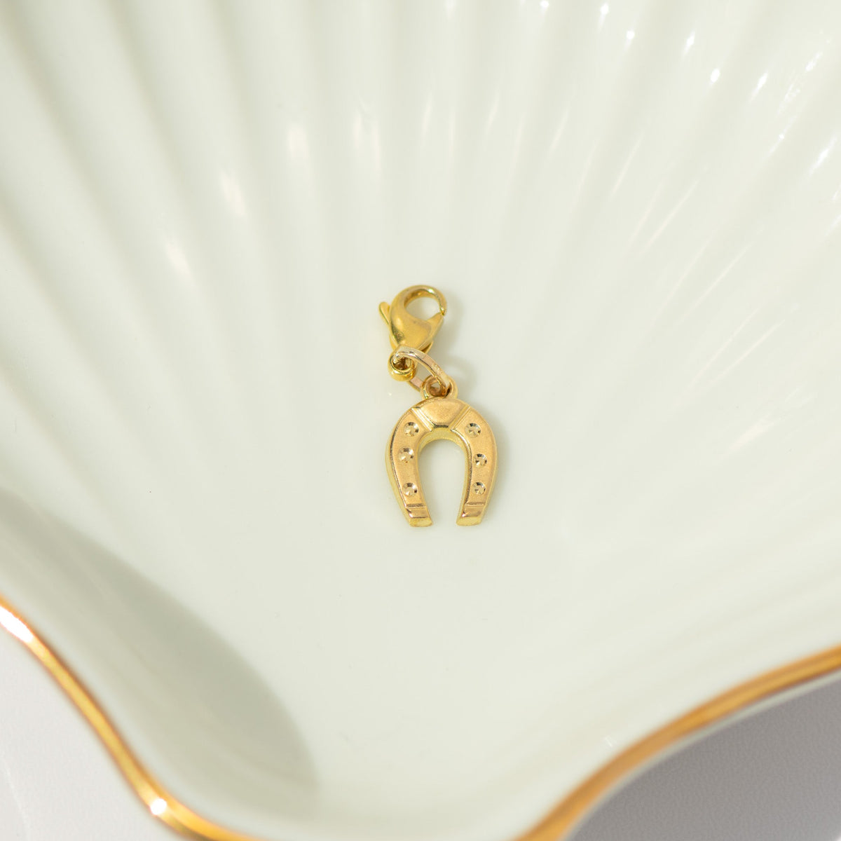 Hufeisen Anhänger 8K Gelbgold Karabiner - Honey Jewelry