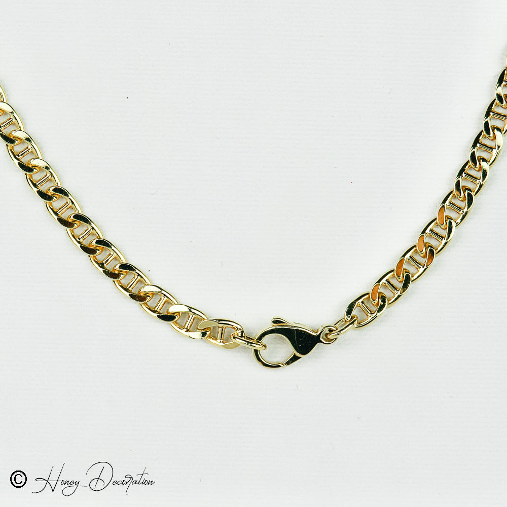 Impressive gold coral necklace