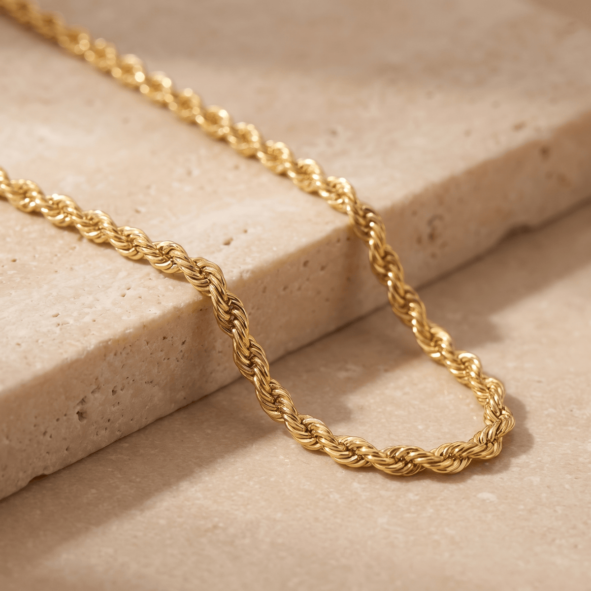 Kordelkette – 750er Gelbgold – 45 cm - Honey Jewelry