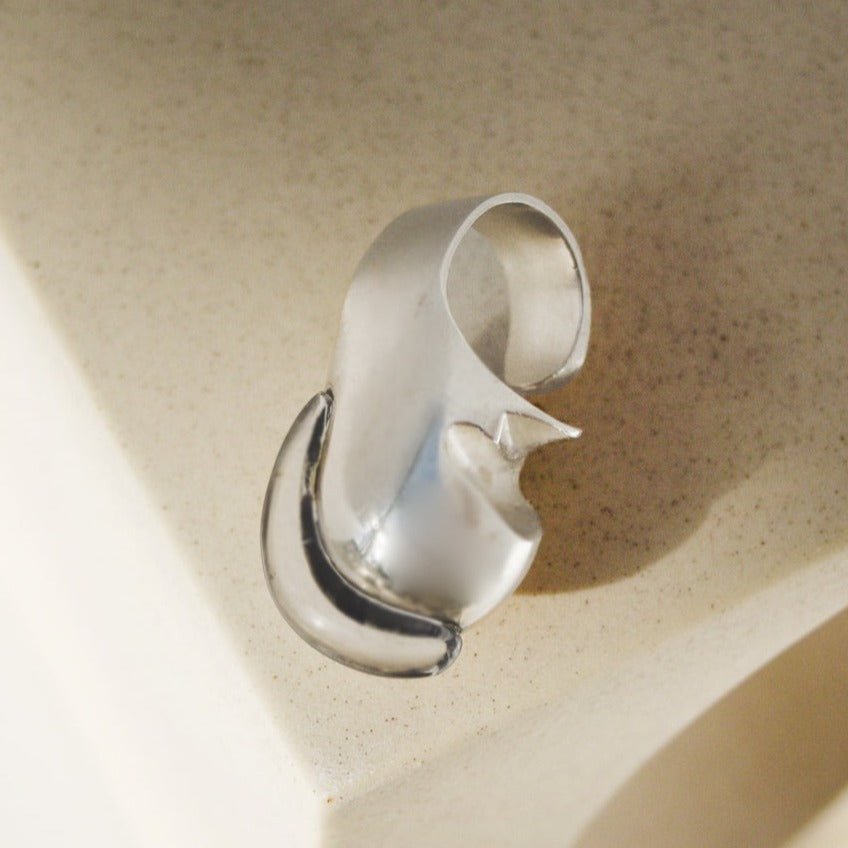 Lapponia Silberring mit Acryl – Modernistisch und auffällig - Honey Jewelry