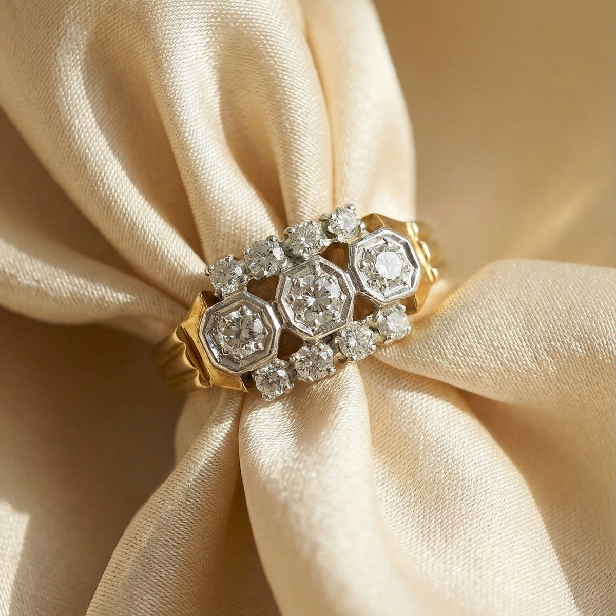 Vintage Diamantring – 14K Gold 0,70ct Art Déco - Honey Jewelry