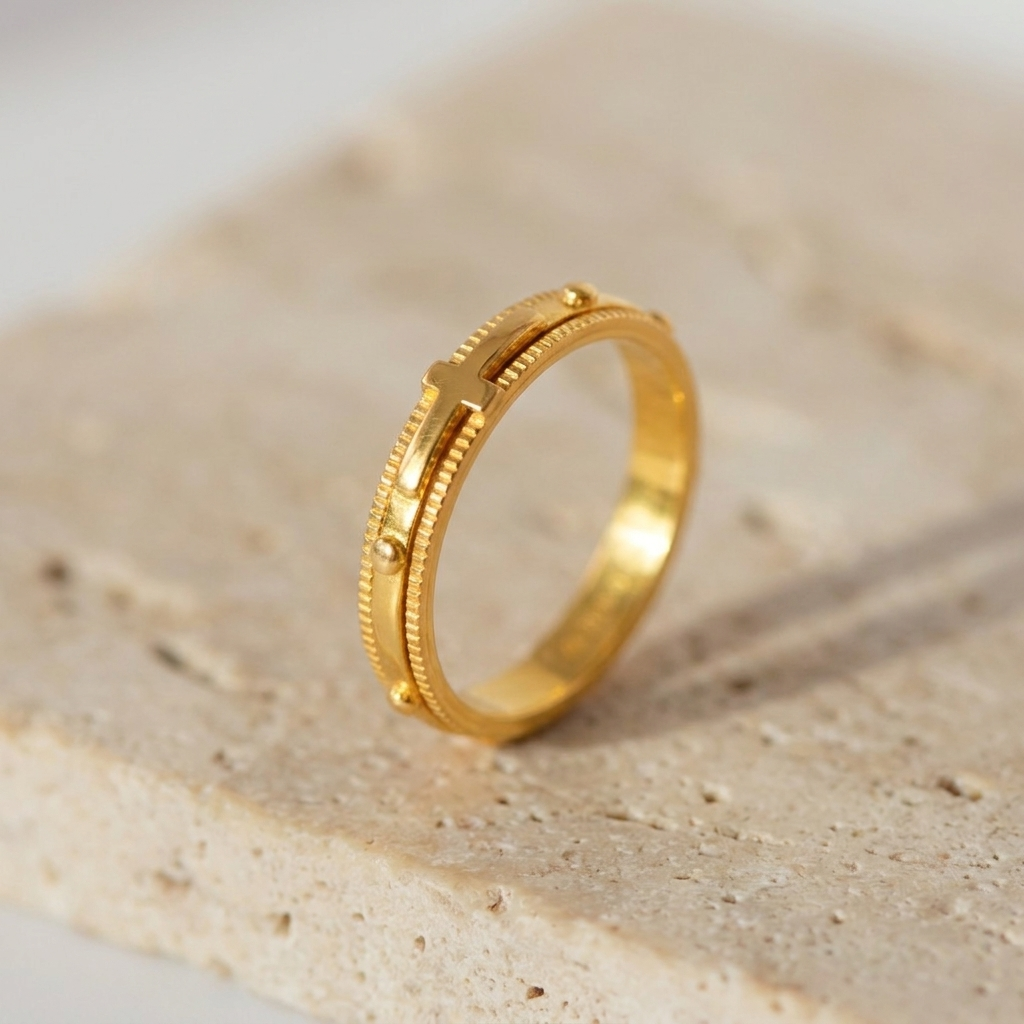 Vintage Drehring aus 916er Gold