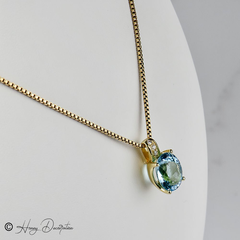 Anhänger aus 750 Gold mit Topas - Honey Jewelry