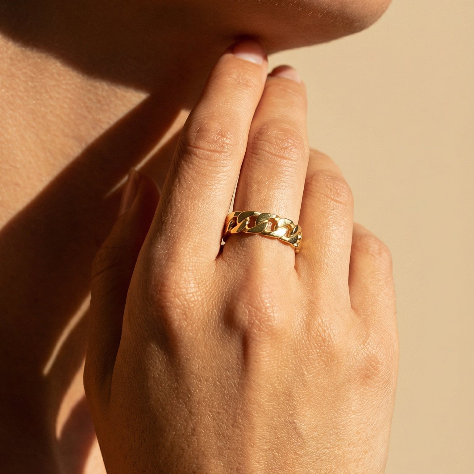 Bandring im Panzerkettendesign aus 18K Gold - Honey Jewelry