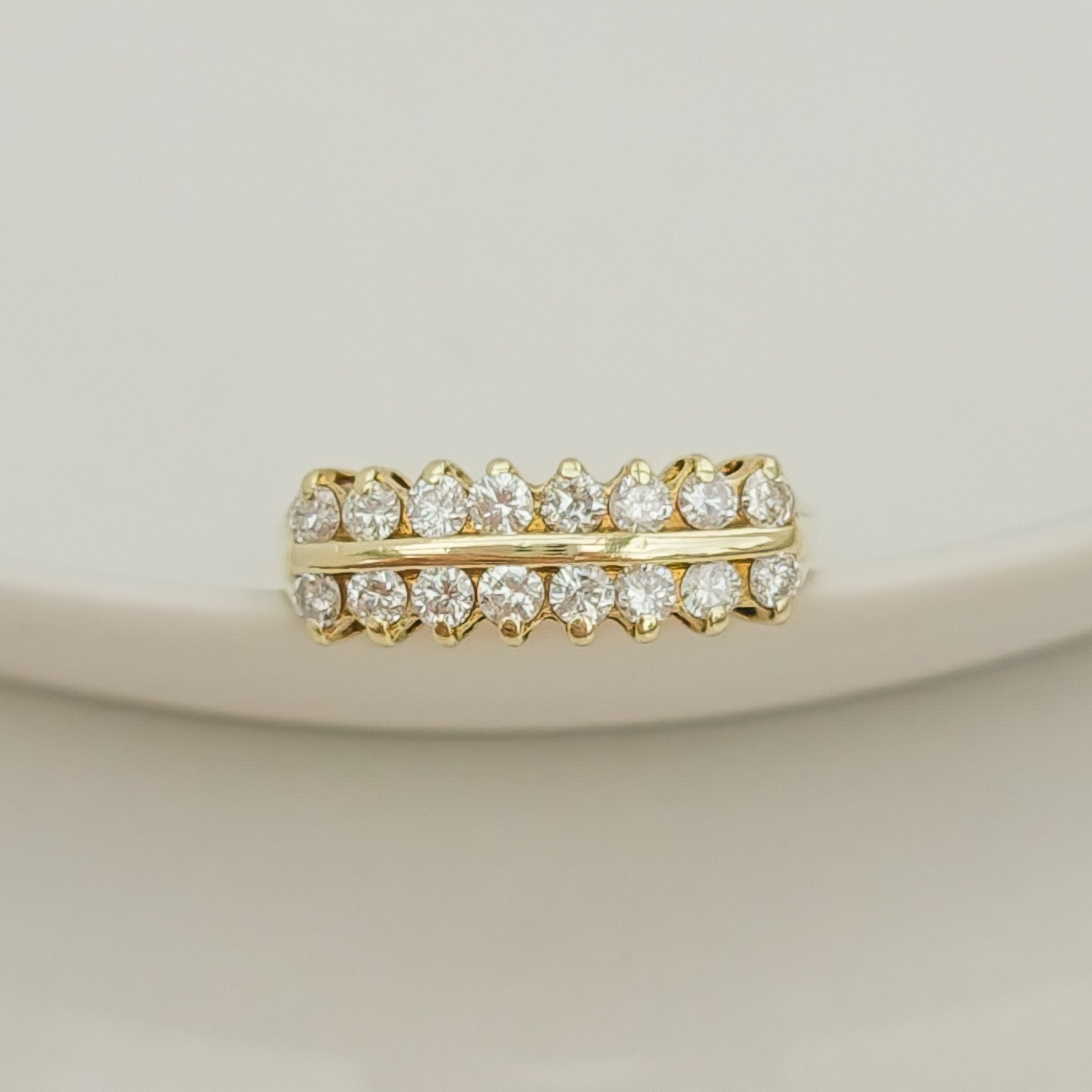 Brillantring aus 14 K Gelbgold - Honey Jewelry