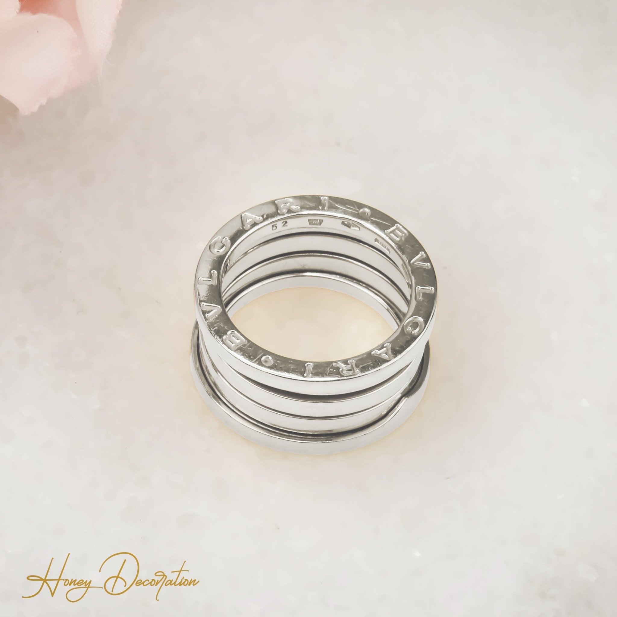 Bvlgari Ring B Zero 1 aus 18 Karat Weißgold - Größe 55 - Honey Jewelry