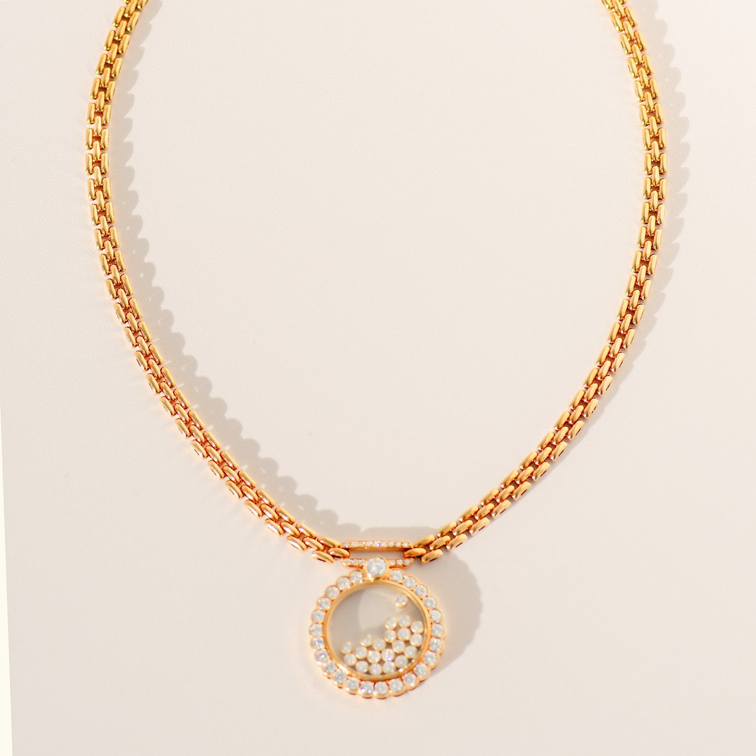Chopard Einzelanfertigung „Happy Diamonds“ Collier | 18 Karat Gold | 3,0 ct Diamanten - Honey Jewelry