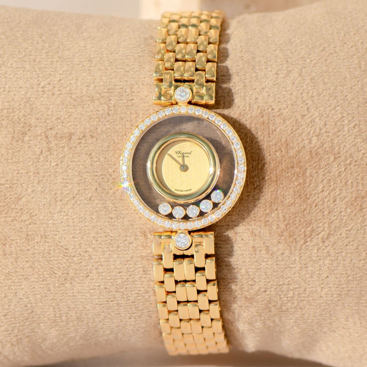 Chopard Happy Diamonds Damenuhr in 18k Gelbgold – 1988 - Honey Jewelry