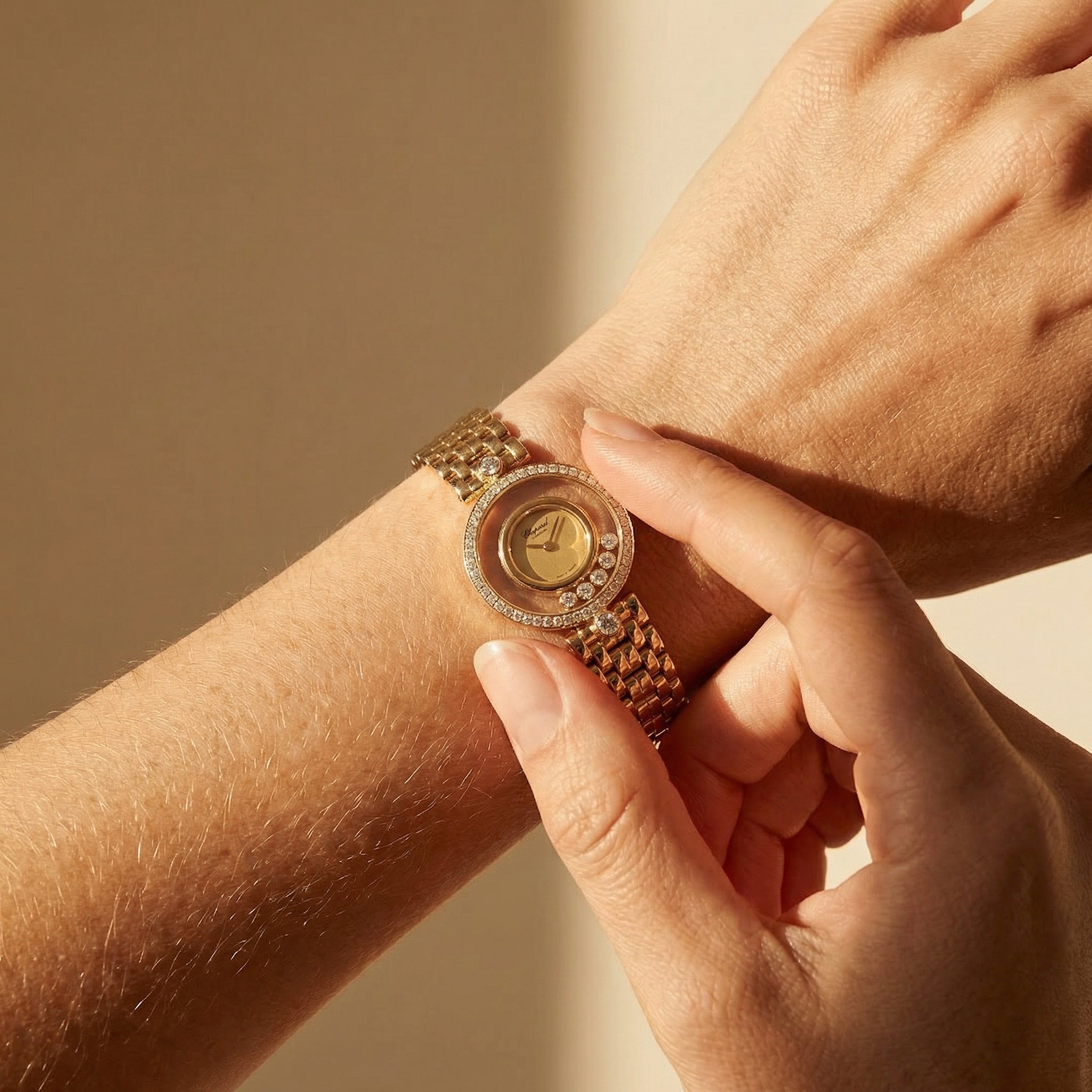 Chopard Happy Diamonds Damenuhr in 18k Gelbgold – 1988 - Honey Jewelry