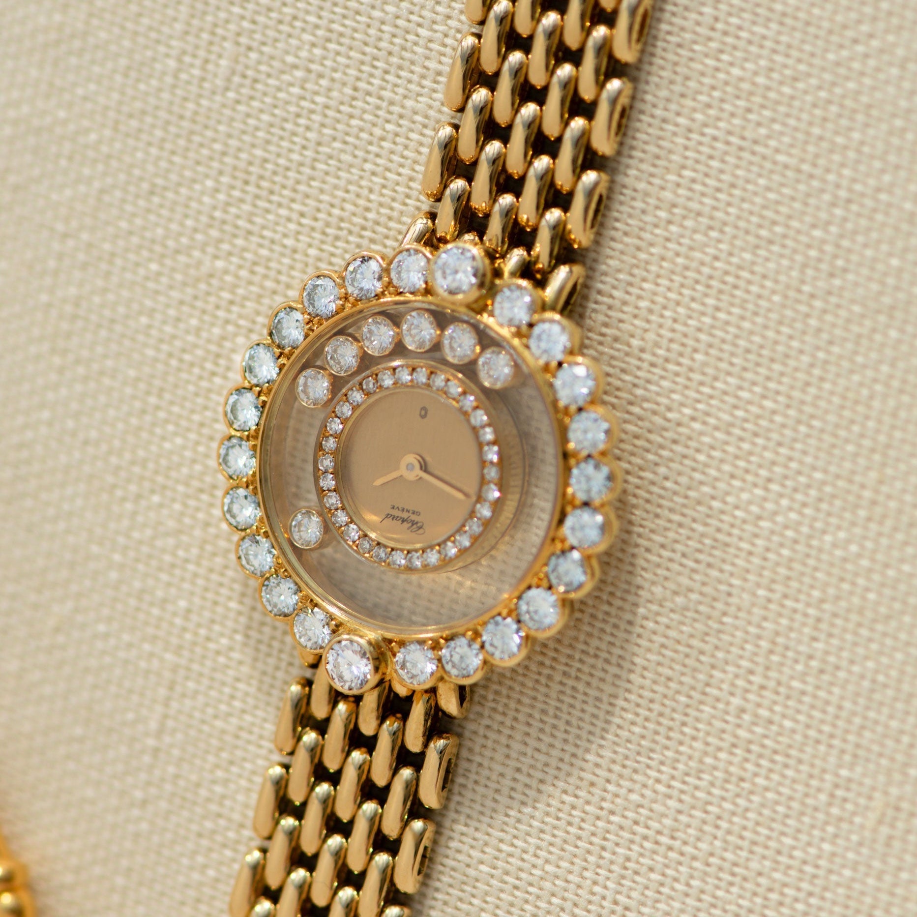 Chopard Happy Diamonds Damenuhr in 18k Gelbgold - Honey Jewelry