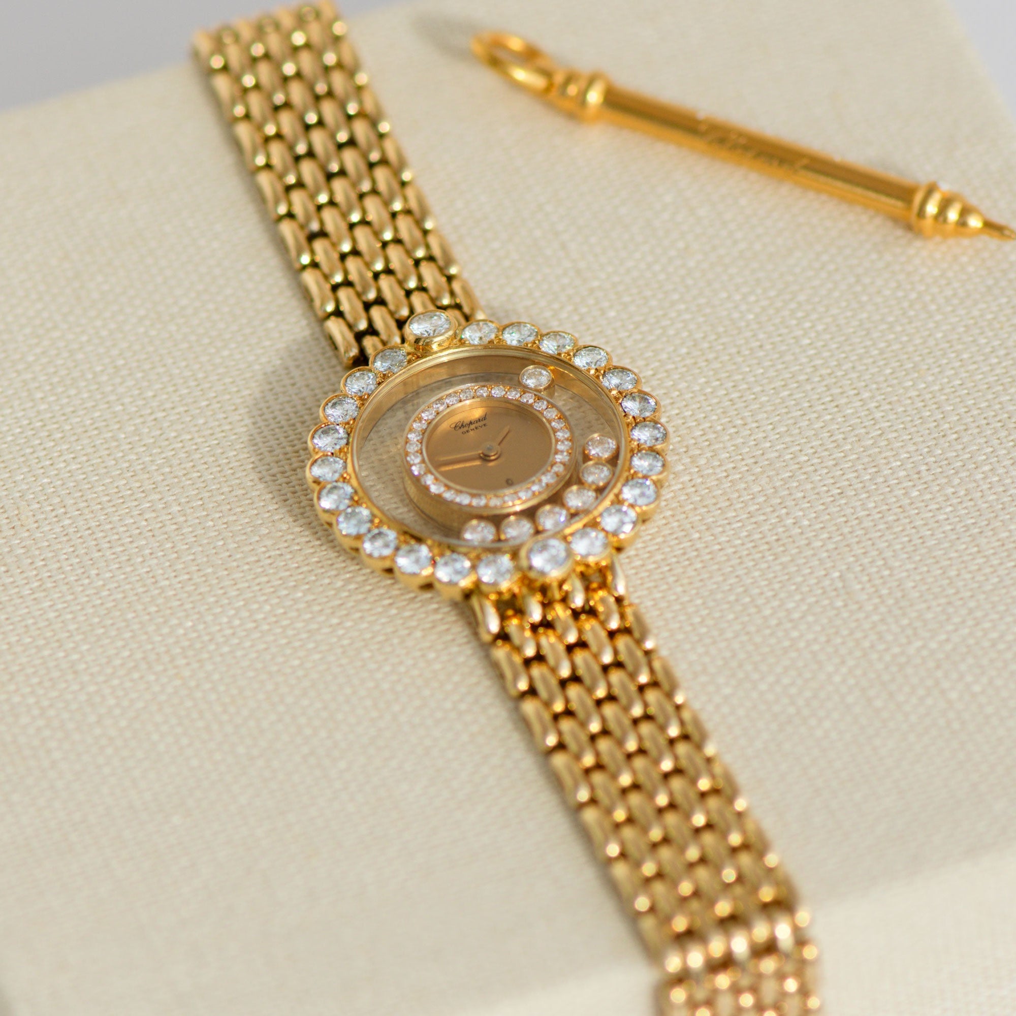 Chopard Happy Diamonds Damenuhr in 18k Gelbgold - Honey Jewelry