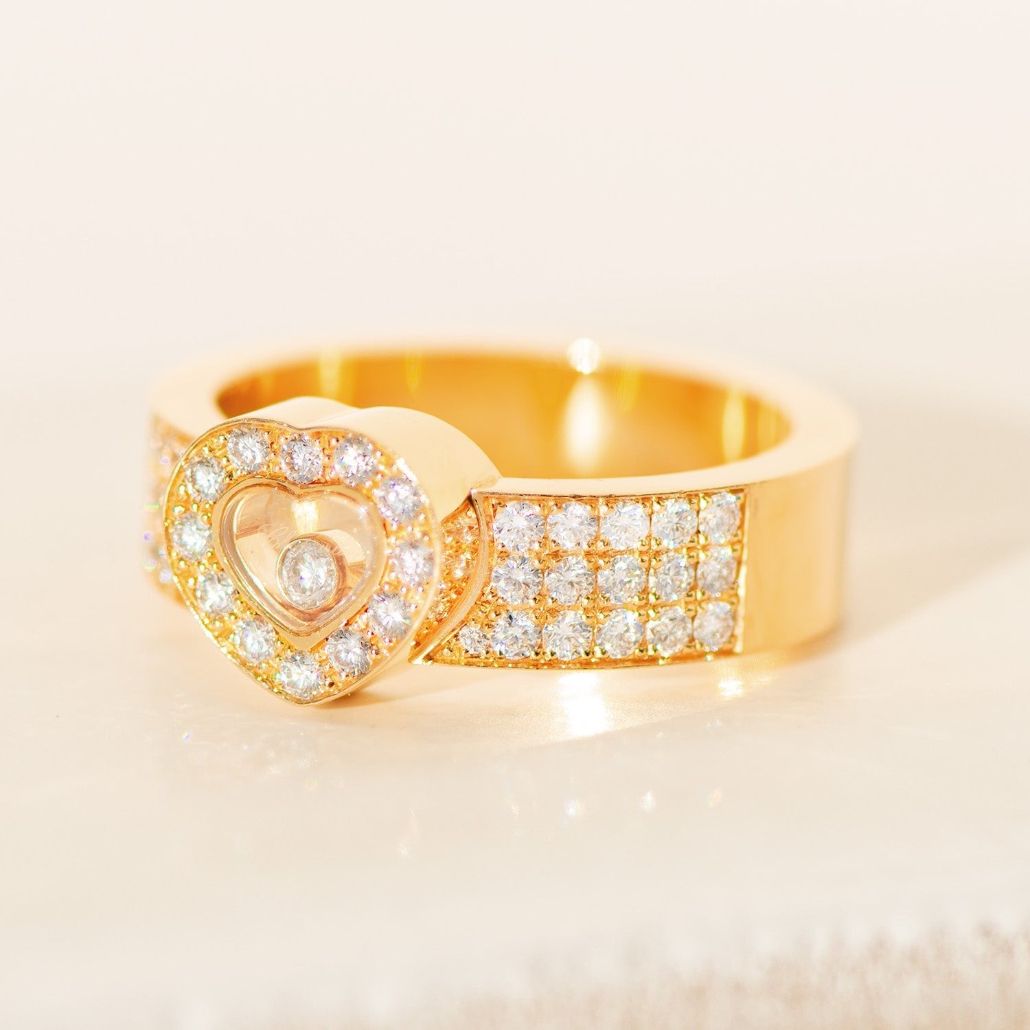Chopard „Happy Diamonds“ Ring aus 18 Karat Gelbgold | 0,74 ct Diamanten - Honey Jewelry
