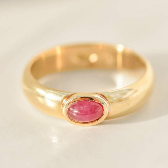 Goldring mit Rubin aus 14K Gold - Honey Jewelry