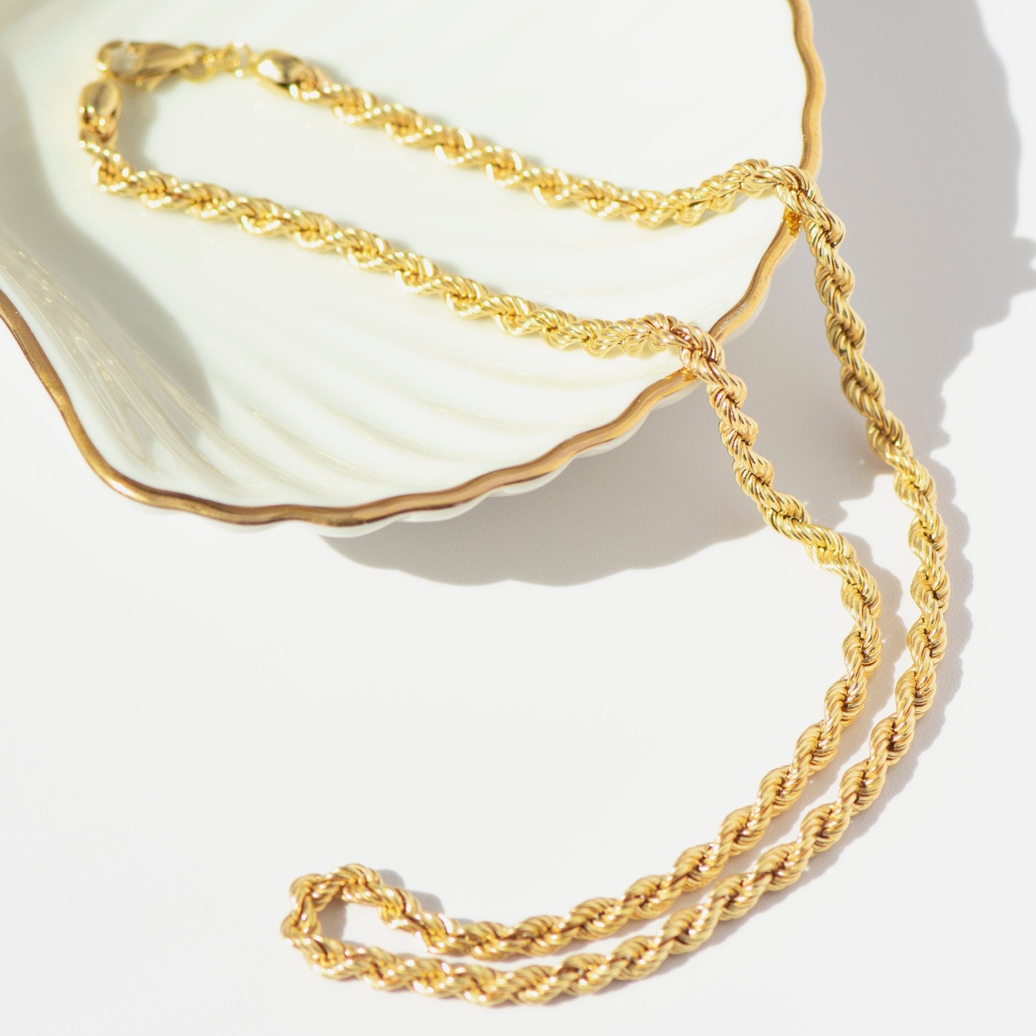 Kordelkette – 750er Gelbgold – 45 cm - Honey Jewelry