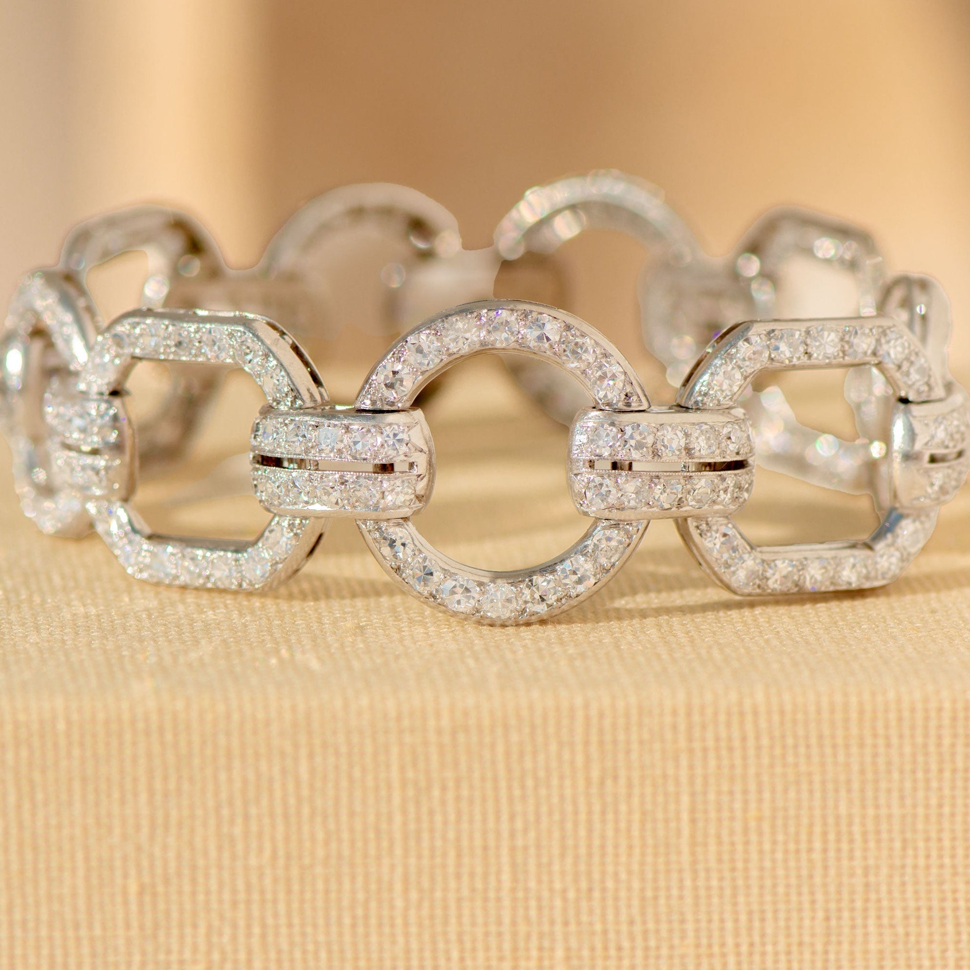 Platin - Diamantarmband – 228 Diamanten 6,84 ct Art Déco - Honey Jewelry