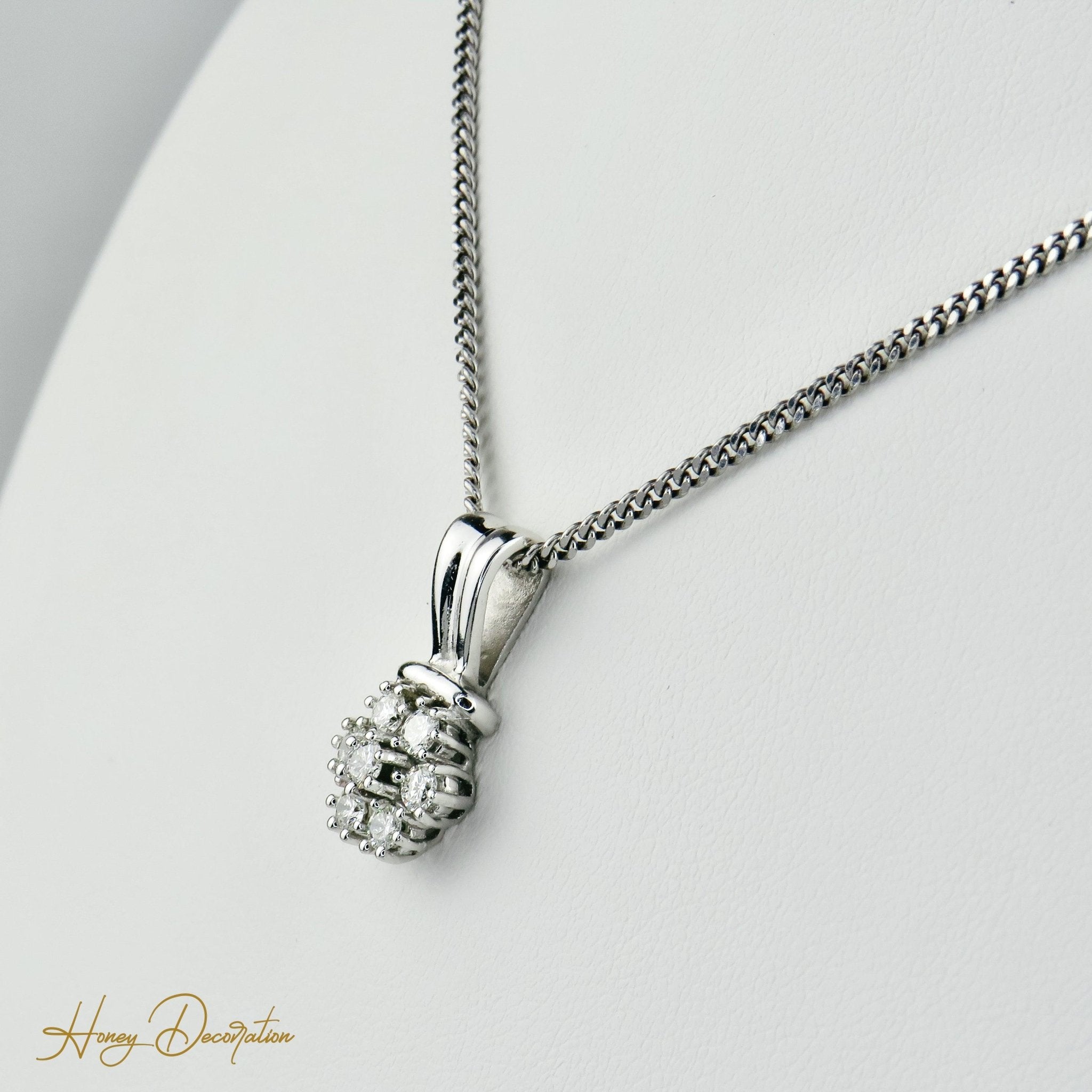 Süßer Weißgold - Anhänger mit Brillanten - Honey Jewelry