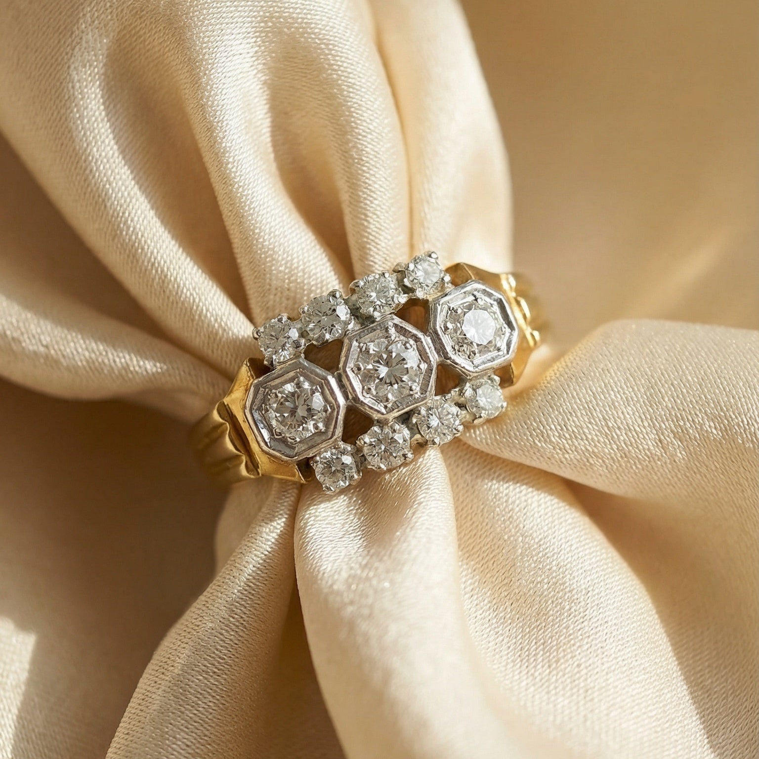 Vintage Diamantring – 14K Gold 0,70ct Art Déco - Honey Jewelry