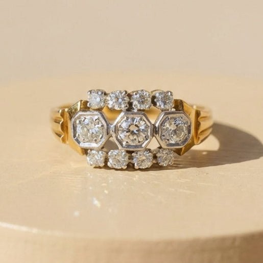 Vintage Diamantring – 14K Gold 0,70ct Art Déco - Honey Jewelry