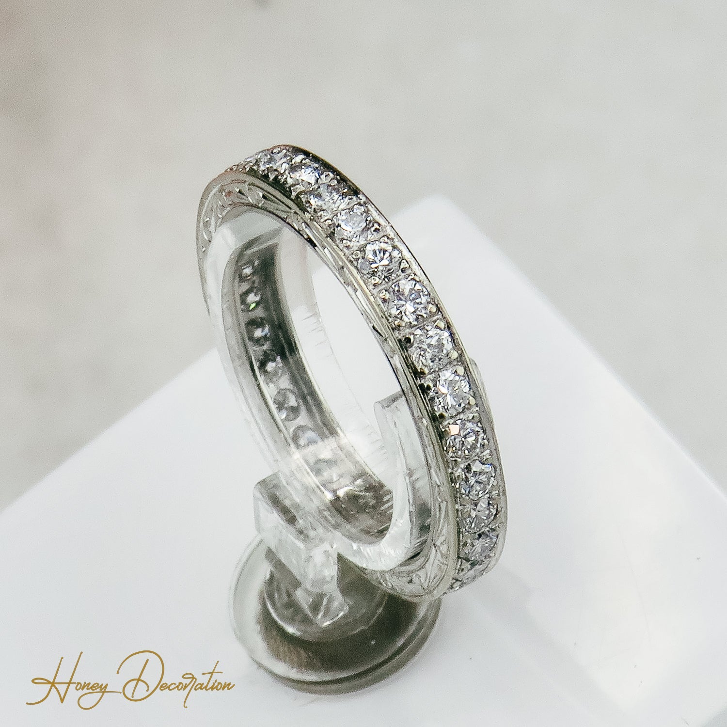 Vollmemory - Ring aus 14K Weißgold - Honey Jewelry