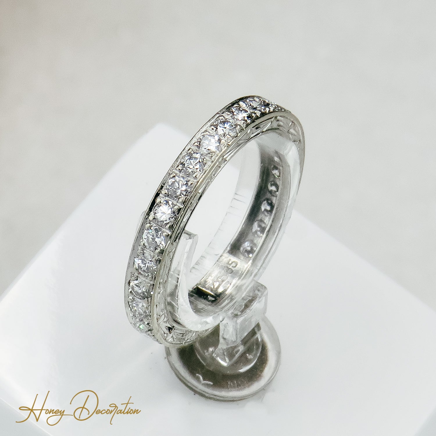 Vollmemory - Ring aus 14K Weißgold - Honey Jewelry