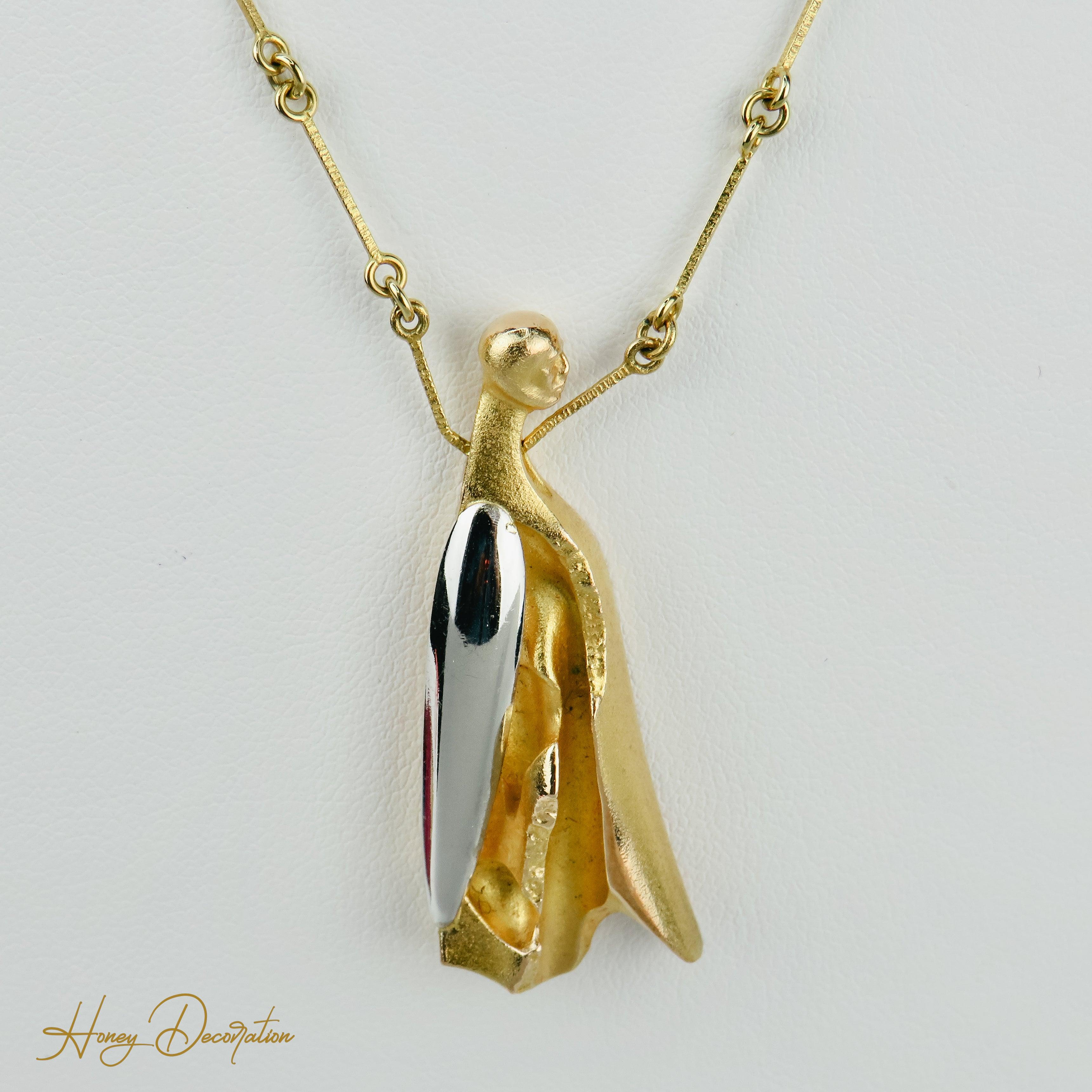 Edle Gold-Platinkette von Lapponia "Inselkönig" - Honey Decoration