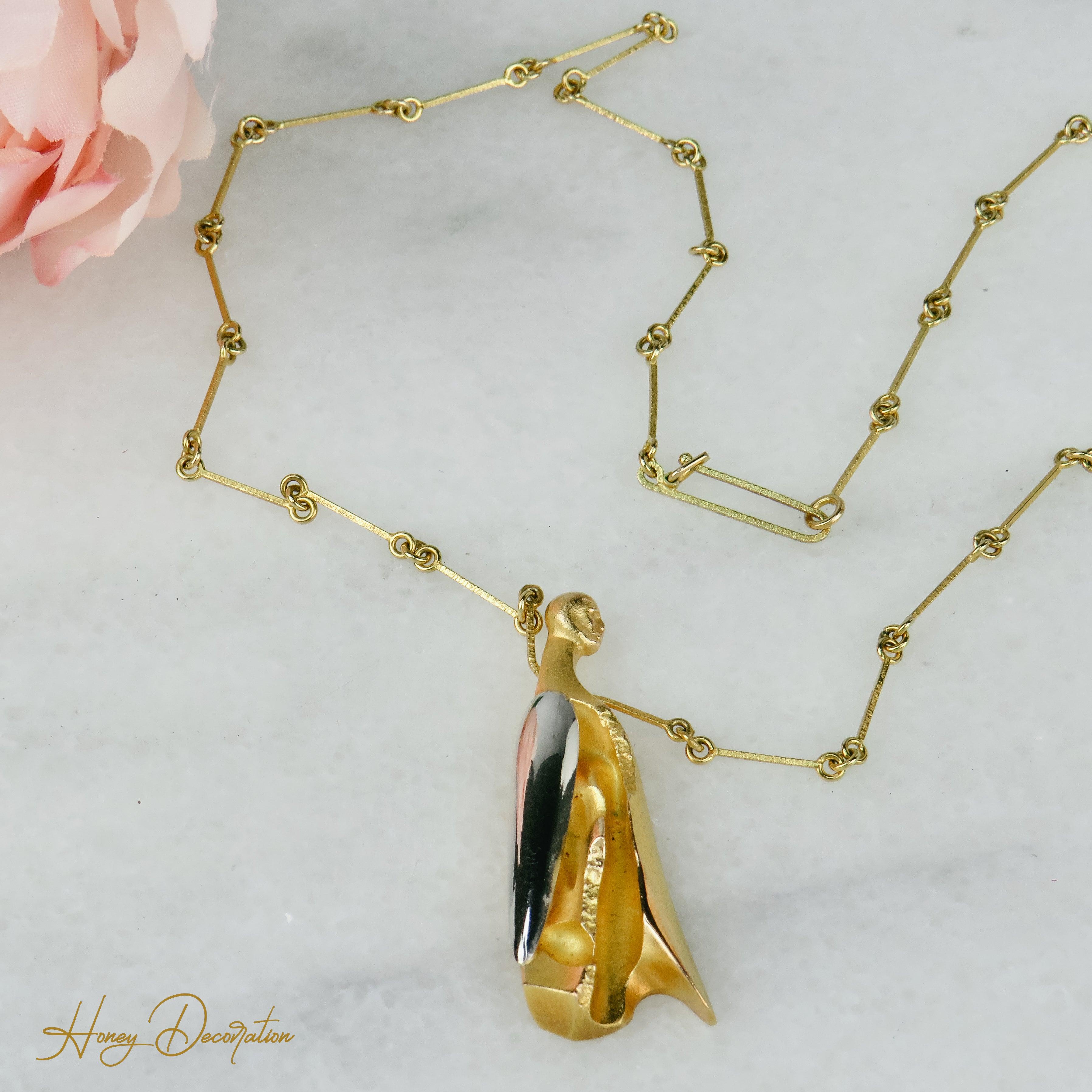 Edle Gold-Platinkette von Lapponia "Inselkönig" - Honey Decoration