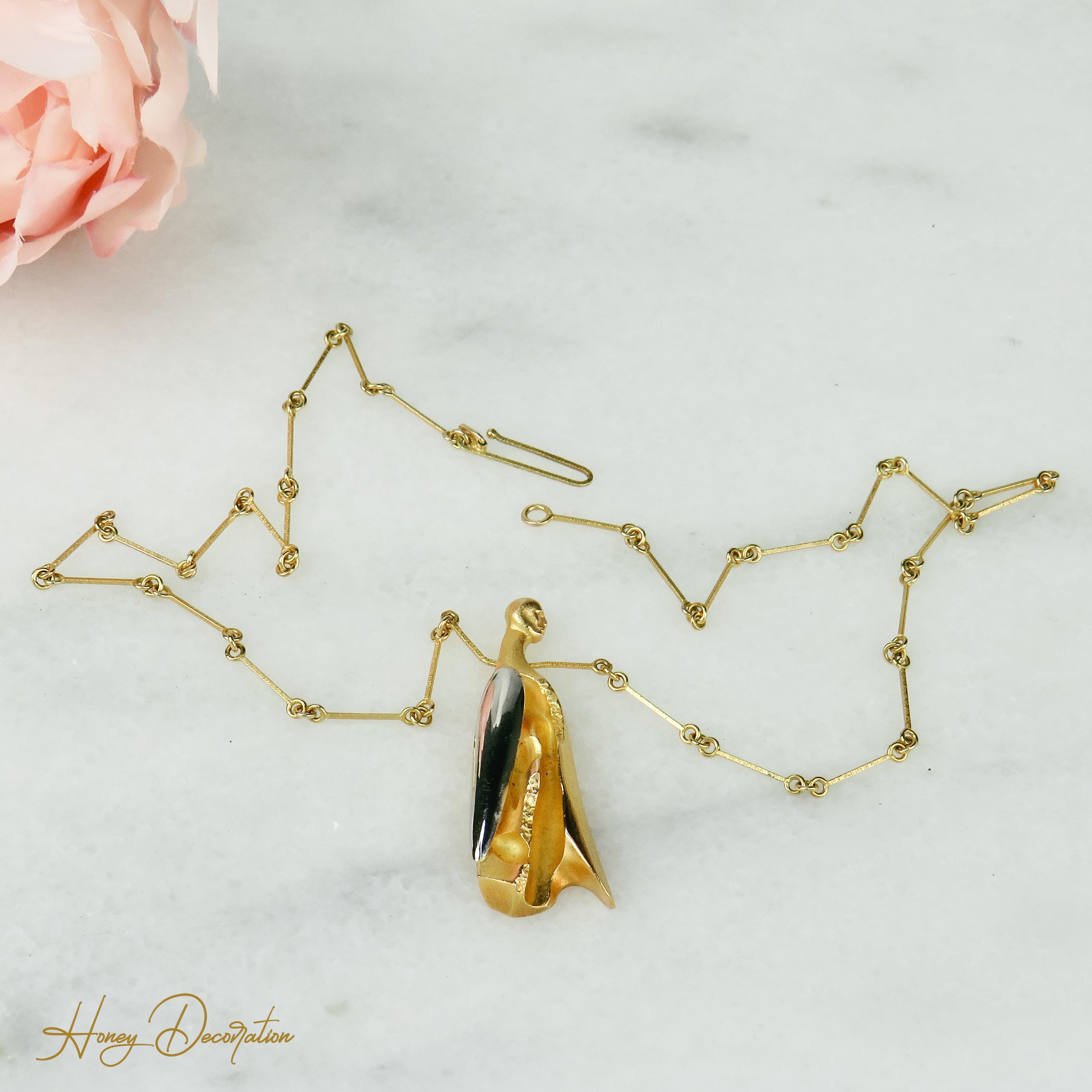 Edle Gold-Platinkette von Lapponia "Inselkönig" - Honey Decoration