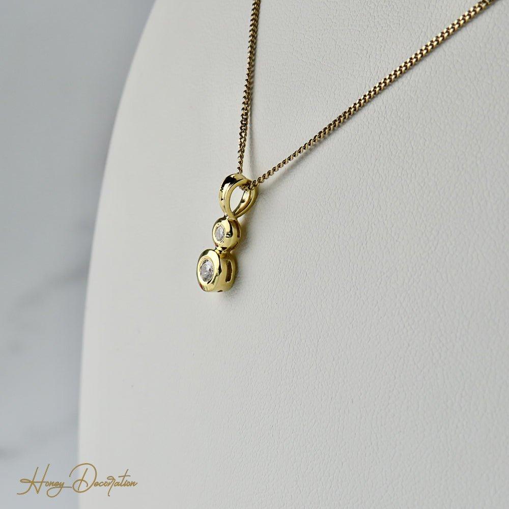 Eleganter Diamant-Anhänger aus 18 Karat Gold - Honey Decoration