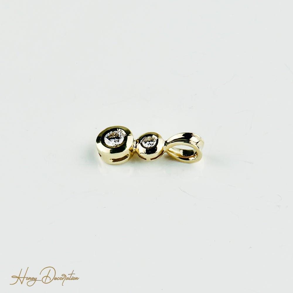Eleganter Diamant-Anhänger aus 18 Karat Gold - Honey Decoration