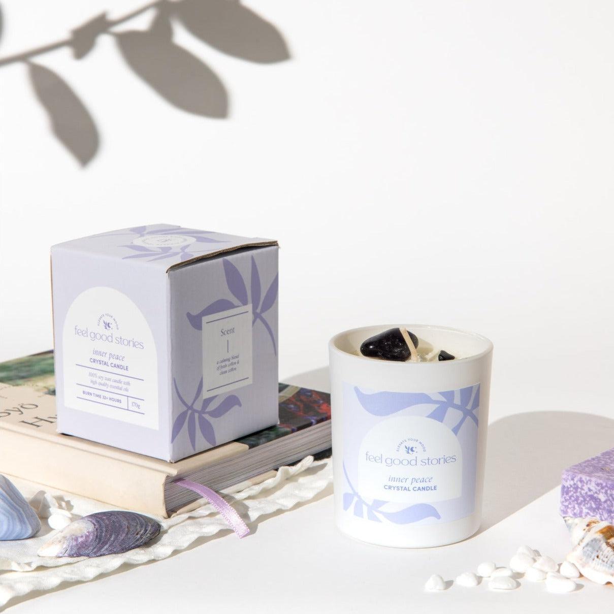 Inner Peace Crystal Candle - Honey Decoration
