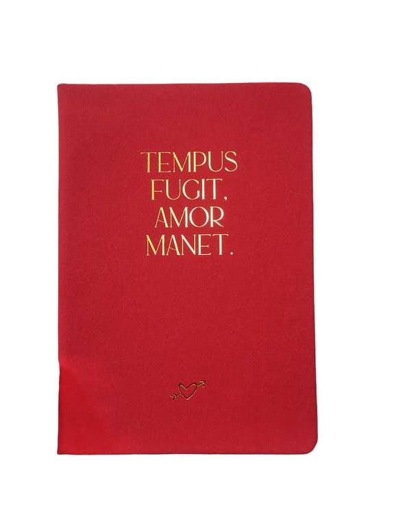 Notizbuch „Amor Manet“ A5 Rot/Gold - Honey Jewelry