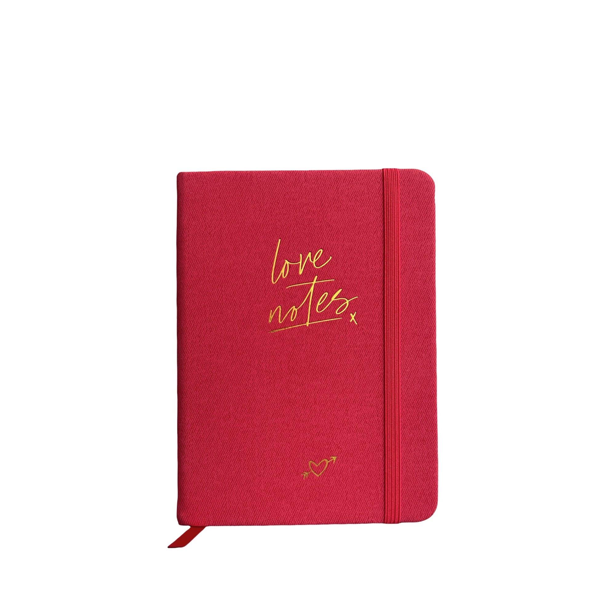 Notizbuch „Love Notes“ A6 Rot/Gold - Honey Jewelry