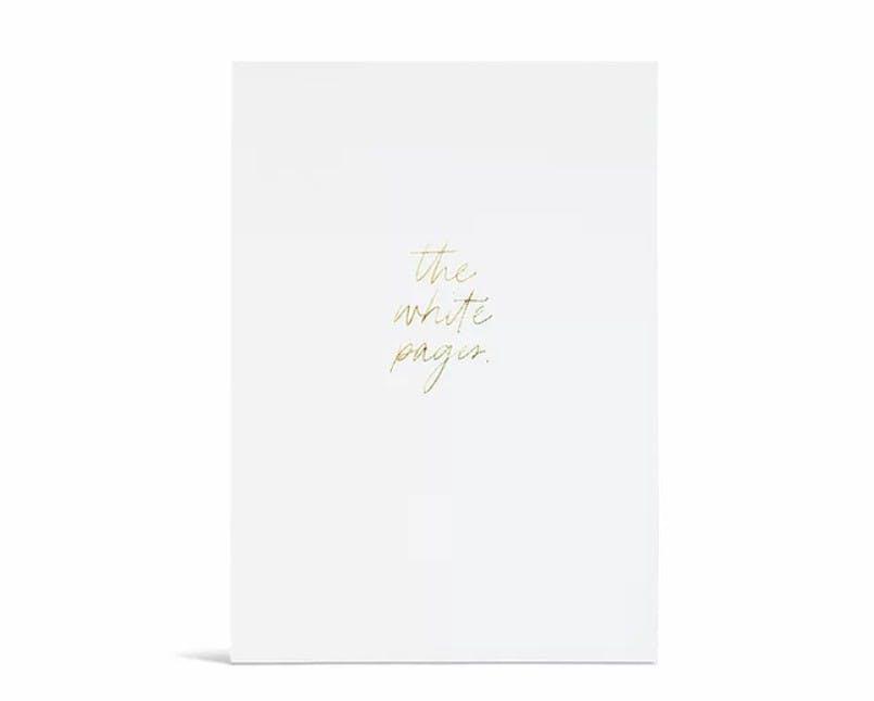 Notizbuch "White Pages" A5 Weiß/Gold - Honey Jewelry