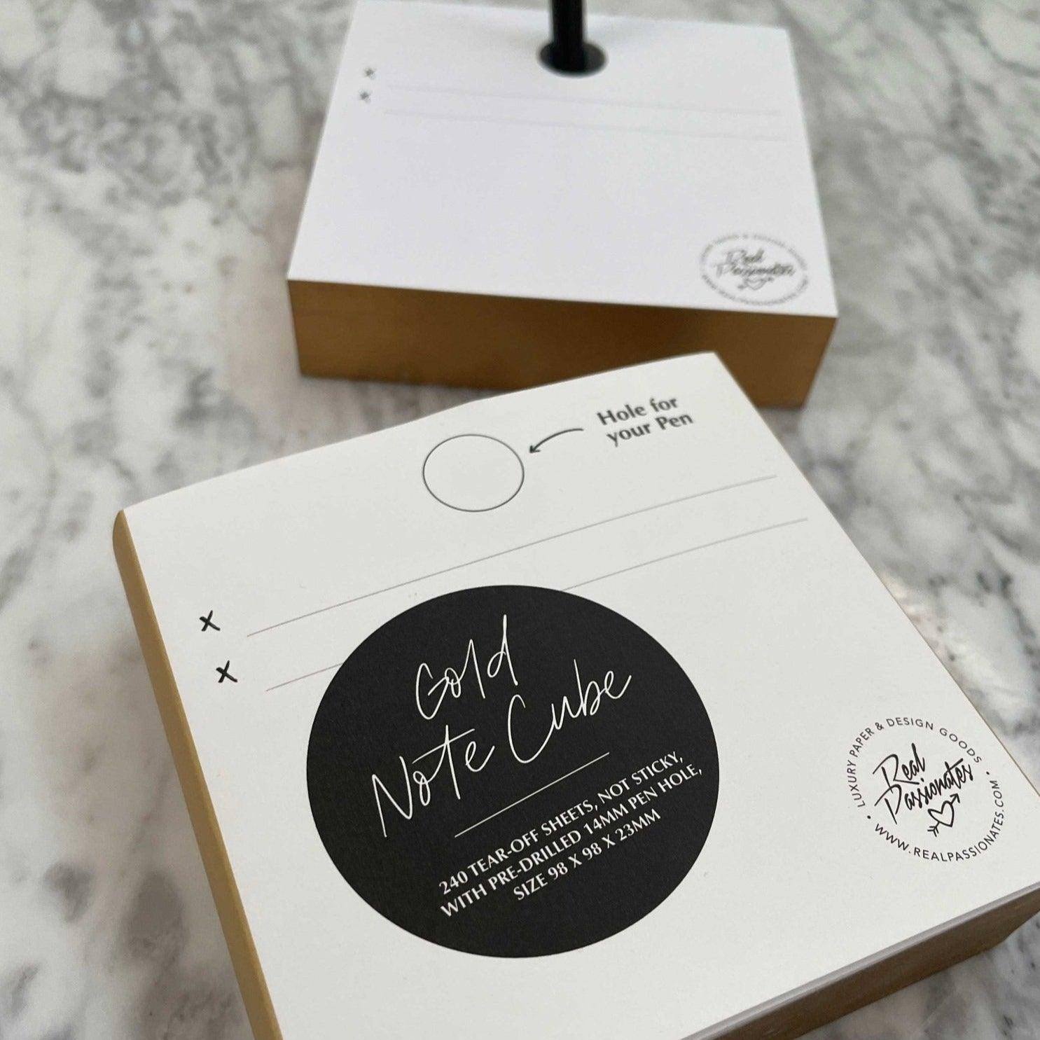Notizwürfel, Gold, 240 Blatt - Honey Jewelry