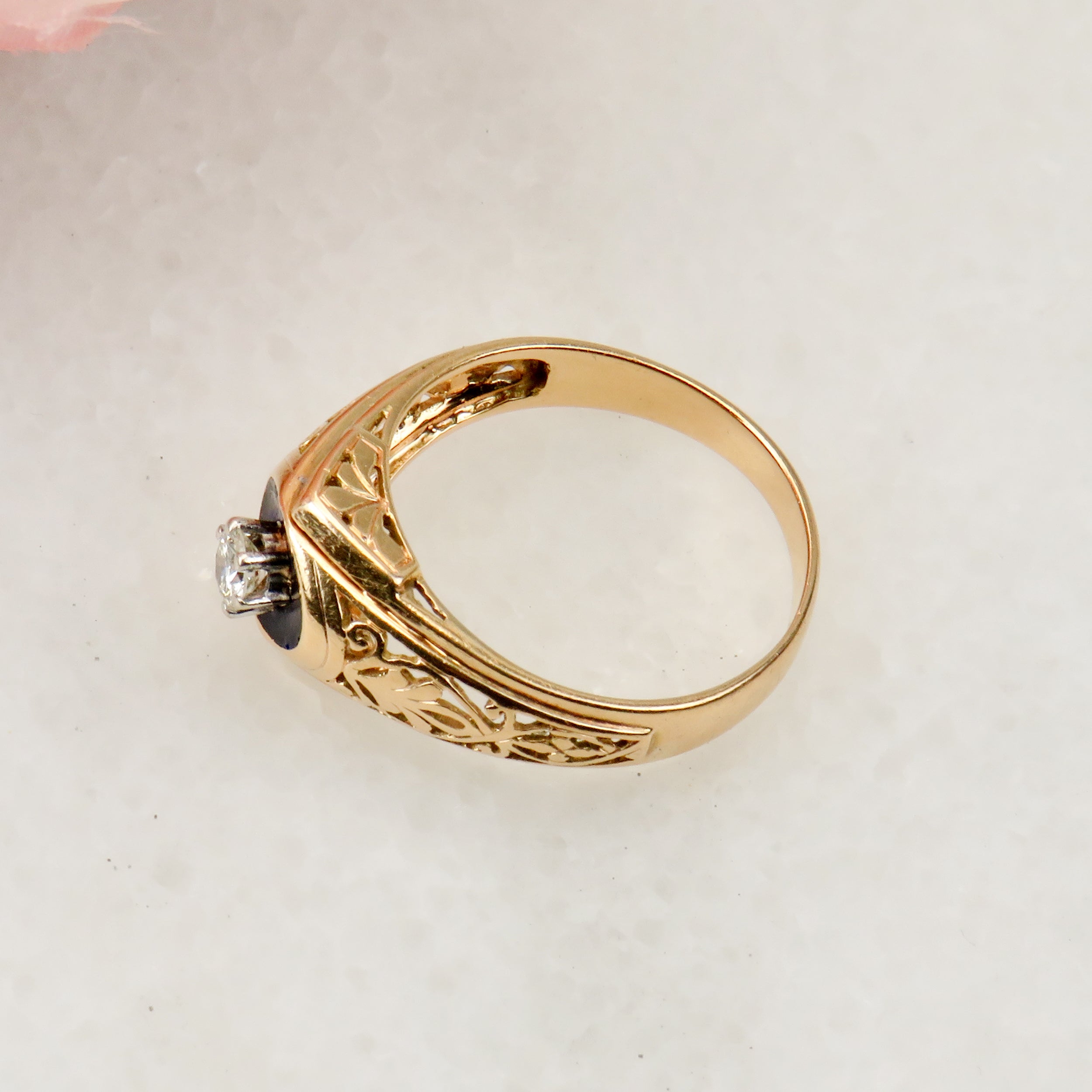 Eleganter Solitär Diamantring in 750 Gold