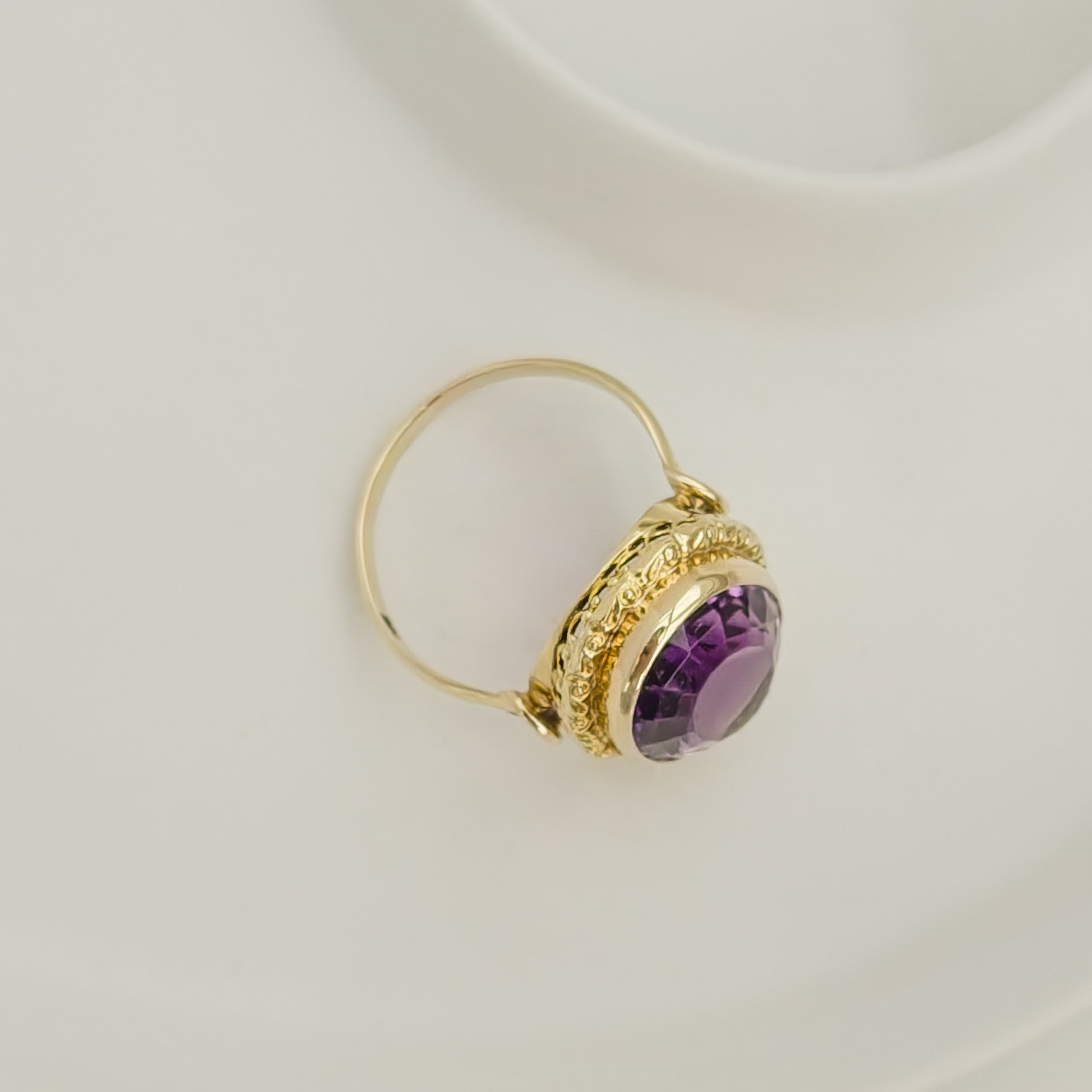 Vintage Amethyst Ring aus 14K Gelbgold