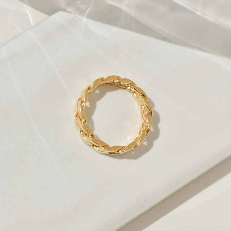 Bandring im Panzerkettendesign aus 18K Gold