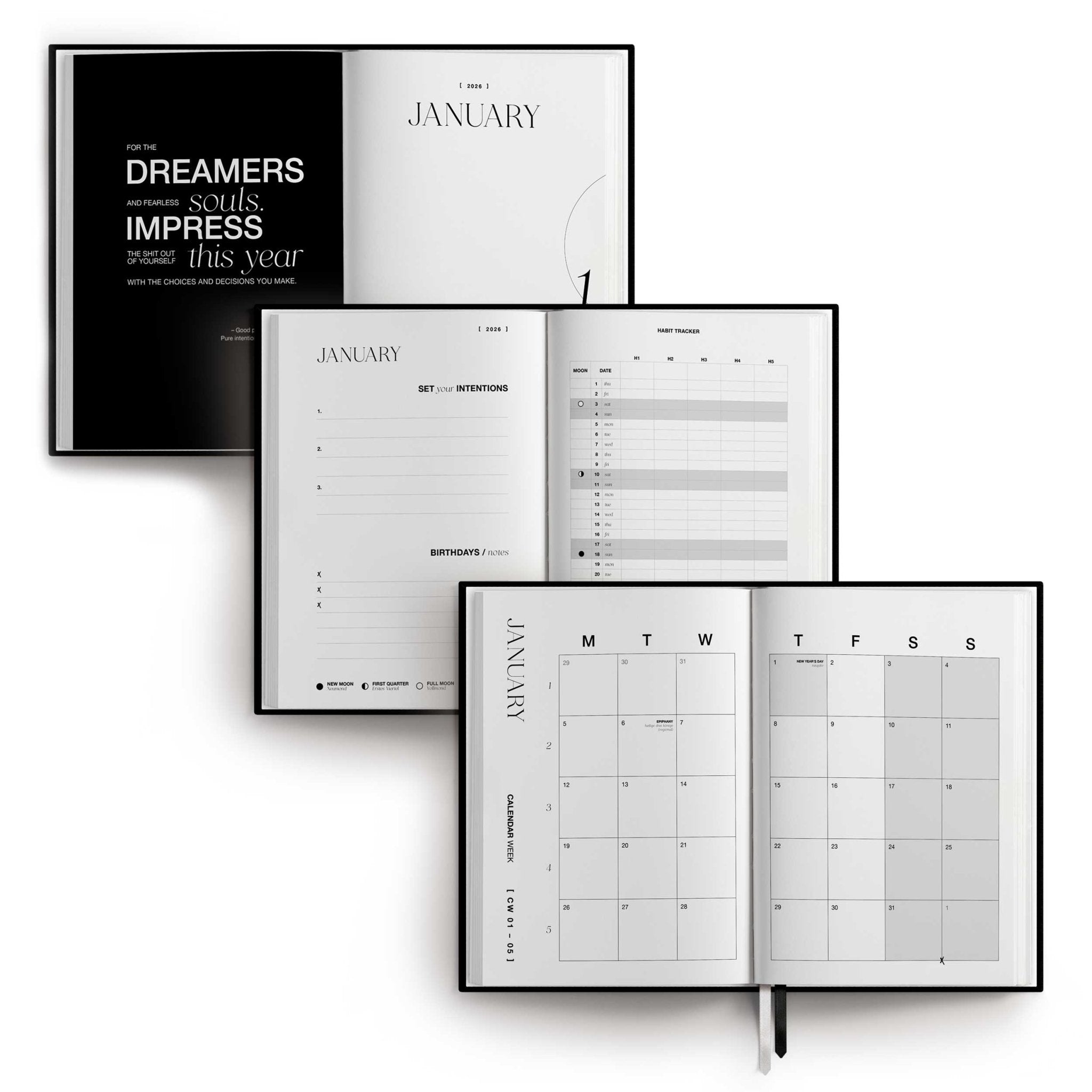 A5 Planner 2026 Clean White – dein stilvoller Begleiter durchs Jahr - Honey Jewelry